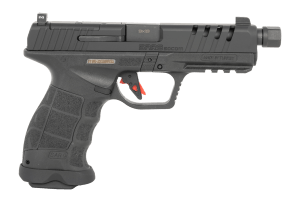 Sarsilmaz SAR9SOCOMBL10 SAR9 SOCOM Full Size 9mm Luger 10+1 5.10" Black Threaded Barrel Black Steel Optic Cut/Serrated Slide Black Polymer Frame w/Picatinny Rail Interchangeable Backstrap Grip RMSc Footprint