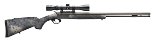 Traditions CR5846604437 NitroBolt w/Scope 50 Cal Firestick 24" Tungsten Cerakote Fluted Threaded Barrel  Tungsten Cerakote Drilled & Tapped Steel Receiver  Adj Cheek Piece & LOP Desert Web Synthetic Stock  3-9x40mm Duplex Scope
