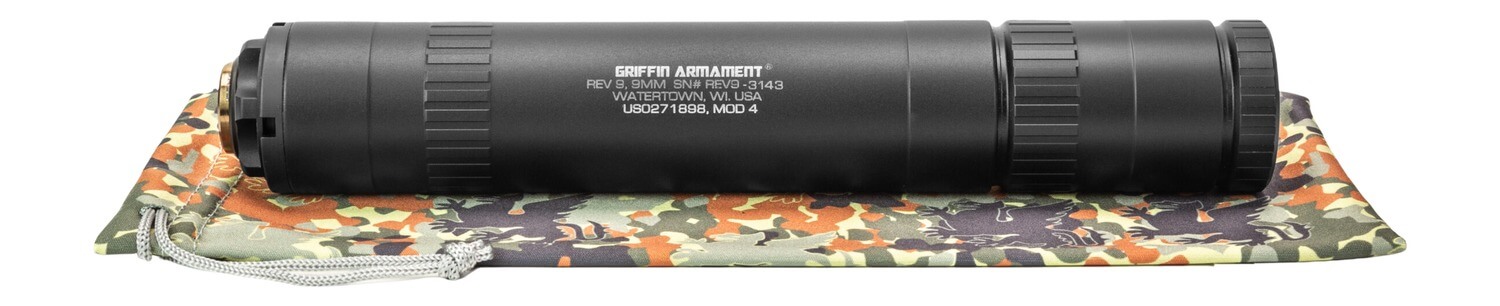 Griffin Armament GAREV9M4-W Revolution 9mm 1.375″ Black Aluminum/Stainless Steel Griffin Armament GAREV9M4-W Revolution 9mm 1.375″ Black Aluminum/Stainless Steel