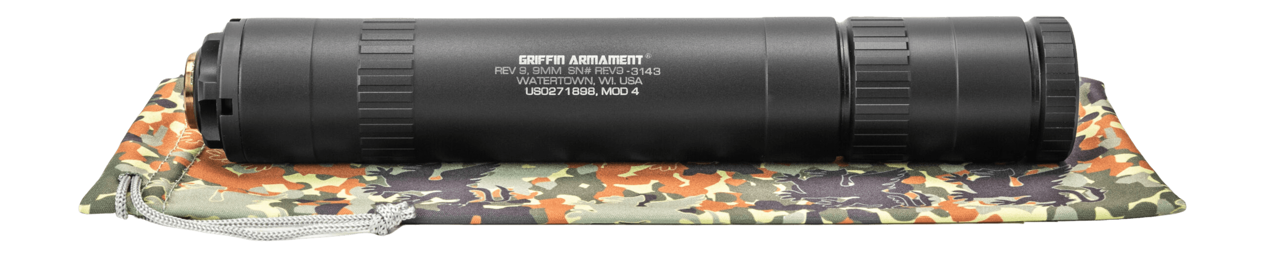Griffin Armament GAREV9M4-W Revolution 9mm 1.375″ Black Aluminum/Stainless Steel Griffin Armament GAREV9M4-W Revolution 9mm 1.375″ Black Aluminum/Stainless Steel