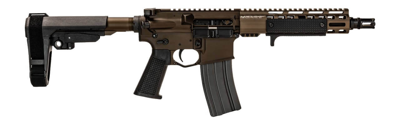 Griffin Armament MK1PSD223W95PFDE-W MK1 PSD 223 Wylde 30+1 9.50" Black Nitride Threaded Barrel Terra Brown Anodized Aluminum Receiver w/Picatinny Rail M-LOK Handguard Black Polymer SBA3 Brace Black A3 Grip - Image 4