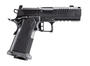 Alpha Foxtrot AA39X1QIG-XDBK19 AF1911 Romulus Compact Frame 9mm Luger 20+1 3.50" Black DLC Threaded Compensated Barrel  Black DLC Stainless Steel Optic Ready/Serrated Slide  Black DLC Stainless Steel Frame w/Beavertail & Picatinny Rail  Black Textured Gri