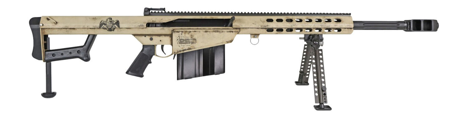 Barrett 20152 M82A1 America 250 50 BMG 10+1 Black Fluted Barrel Steel Receiver w/Picatinny Rail QD BiPod Forend. M-LOK Handguard Black Polymer Grip - Image 3