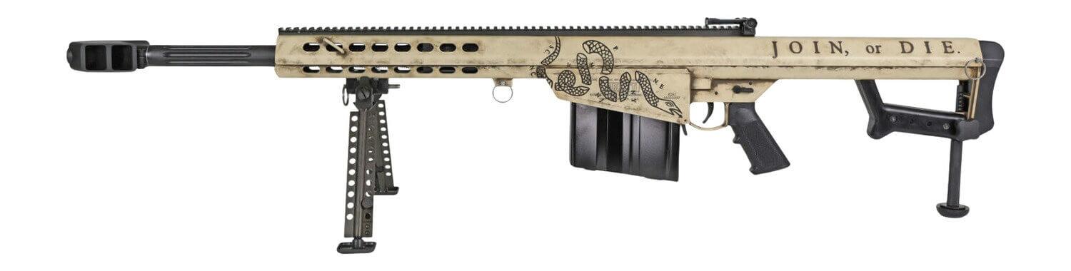 Barrett 20152 M82A1 America 250 50 BMG 10+1 Black Fluted Barrel Steel Receiver w/Picatinny Rail QD BiPod Forend. M-LOK Handguard Black Polymer Grip - Image 2