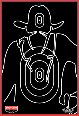 Birchwood Casey 35770 Dirty Bird Gunslinger Silhouette Heavy Paper 12ā³ x 18ā³ 6 Pack Birchwood Casey 35770 Dirty Bird Gunslinger Silhouette Heavy Paper 12ā³ x 18ā³ 6 Pack