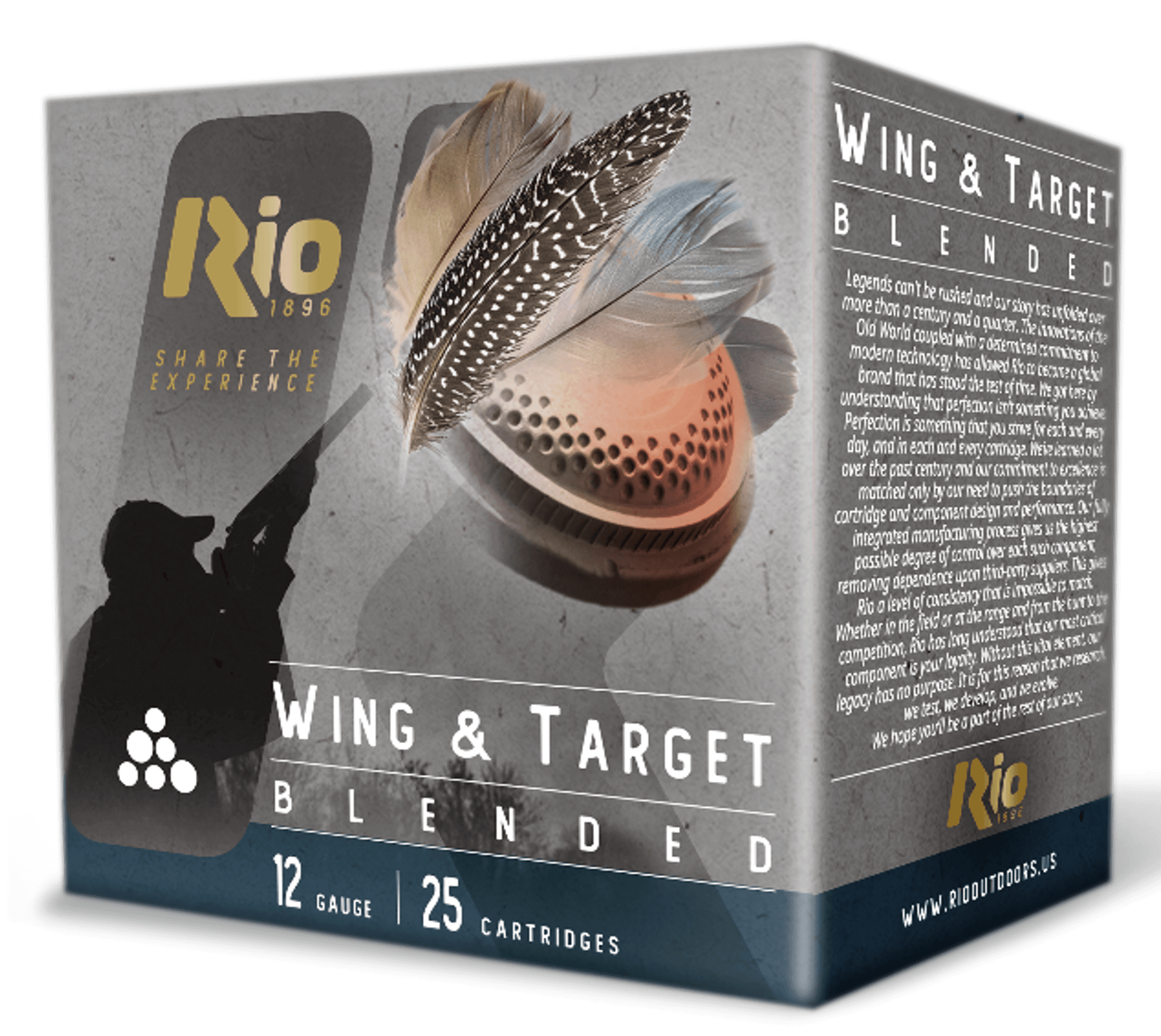 Rio Ammunition WTBL32759 Wing & Target 12Gauge 2.75" 1 1/8oz 7.5Shot 25 Per Box/10 Case