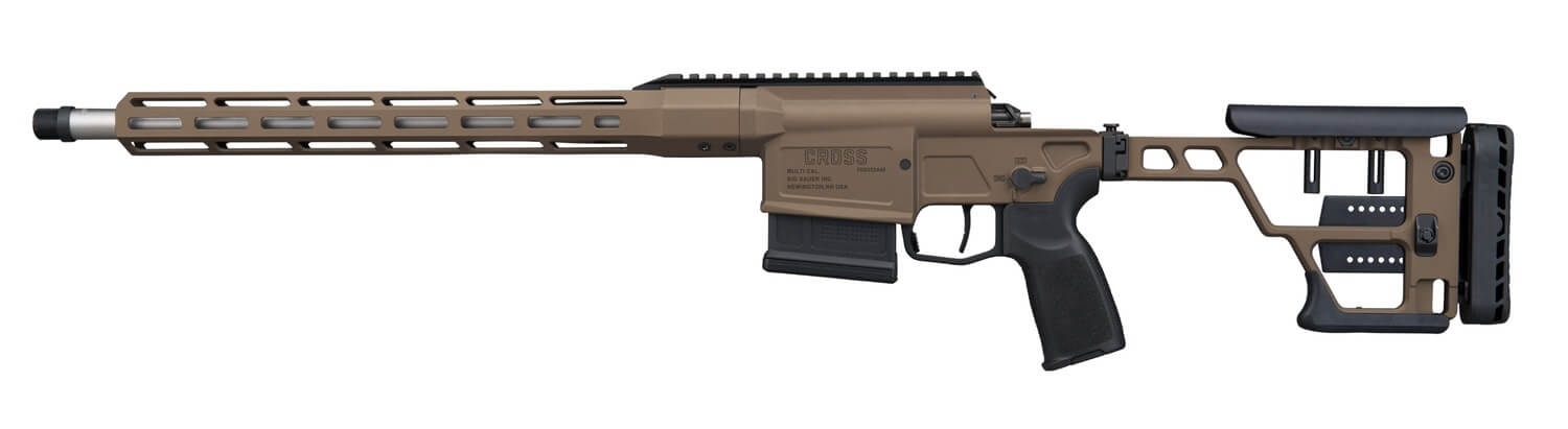 Sig Sauer CROSS30816BBRZ Cross 308 Win 5+1 Brushed Precision Stainless Steel Taper-Lok Barrel Bronze Cerakote Aluminum Receiver w/Picatinny Rail M-LOK Handguard Precision Adj Folding Stock Black Polymer Grip - Image 2