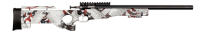 Crickett KSA2150-AMD Precision Ammendment 22 LR 1rd 16.10″ Blued Threaded Bull Barrel  Blued Receiver w/Crickettinny Rail  Red/White 2nd Amendment Writing Fixed Synthetic Stock