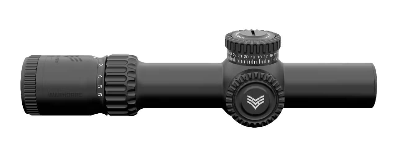 Swampfox Optics WAR16241RM Warhorse Black 1-6x 24mm 34mm Tube Red Dragoon MOA Reticle Swampfox Optics WAR16241RM Warhorse Black 1-6x 24mm 34mm Tube Red Dragoon MOA Reticle
