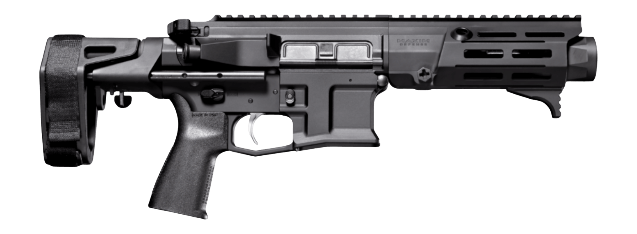 Maxim Defense PDX 300 Blackout 5.50″ Black Threaded Barrel Black Anodized Receiver w/Picatinny Rail M-Slot Handguard Black Polymer Maxim SCW Pistol Brace Black Polymer Grip Ambidextrous Maxim Defense PDX 300 Blackout 5.50″ Black Threaded Barrel Black Anodized Receiver w/Picatinny Rail M-Slot Handguard Black Polymer Maxim SCW Pistol Brace Black Polymer Grip Ambidextrous