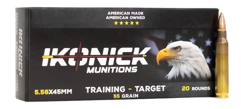 Ikonick Usa IU-556-55FM-B20 Premium Range 5.56x45mm 55gr Full Metal Jacket Boat Tail 20/Box - Image 2