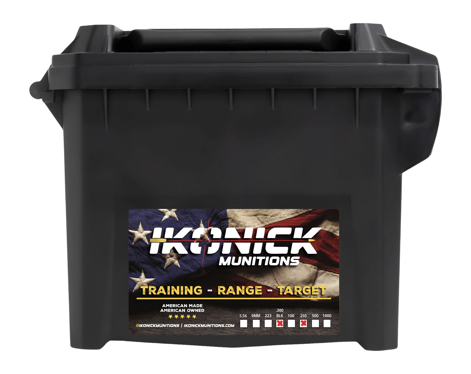 Ikonick Usa IU-300-147FM-C250 Premium Training 300Blackout 147gr Full Metal Jacket Boat Tail 250/Box