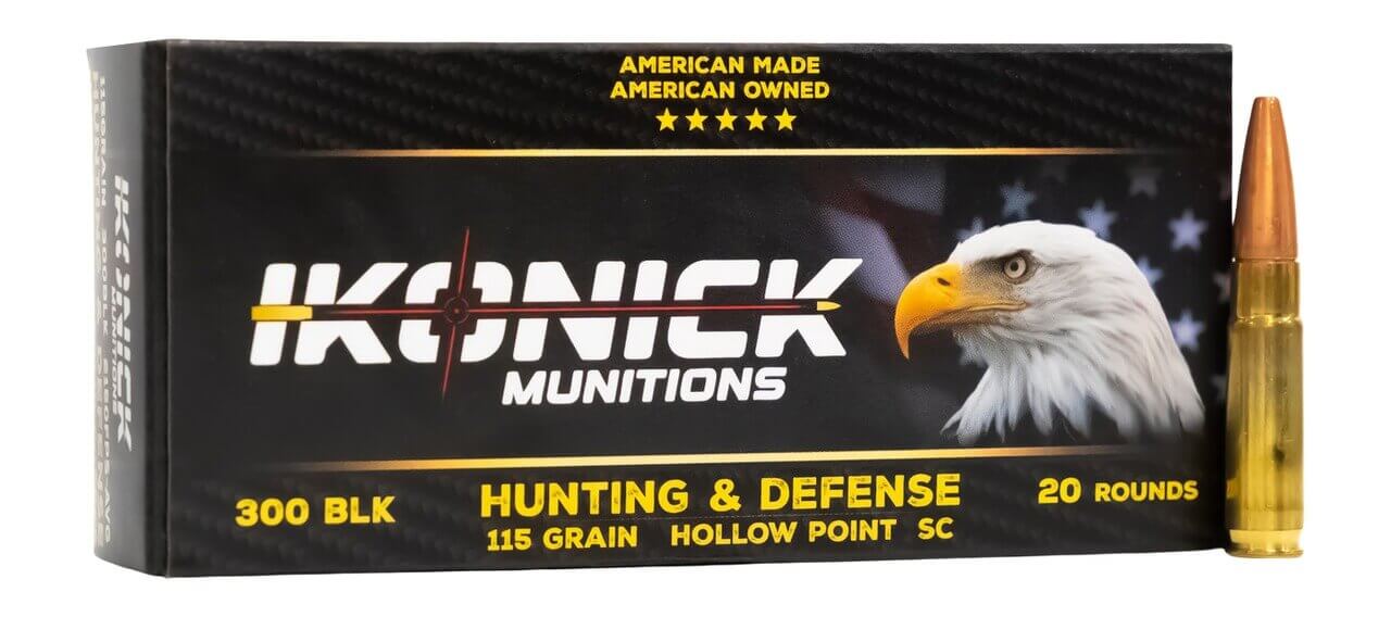 Ikonick Usa IU-300-115HP-B20 300Blackout 115gr Controlled Chaos Solid Copper Hollow Point Boat Tail 20/Box - Image 2