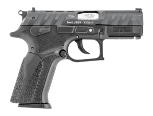 Grand Power 8588005808651 P1 Mk23 9mm Luger 15+1 3.66" 9mm Luger 12+1 3.66" Stainless Rotating Barrel  Black Optic Ready/Serrated Slide  Black Frame w/Accessory Rail  Interchangeable Backstrap  Ambidextrous