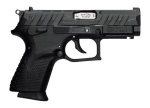 Grand Power 8588005944663 P1S Mk23 9mm Luger 12+1 3.66" Stainless Rotating Barrel  Black Optic Ready/Serrated Slide  Black Frame w/Accessory Rail  Checkered Grip  Ambidextrous