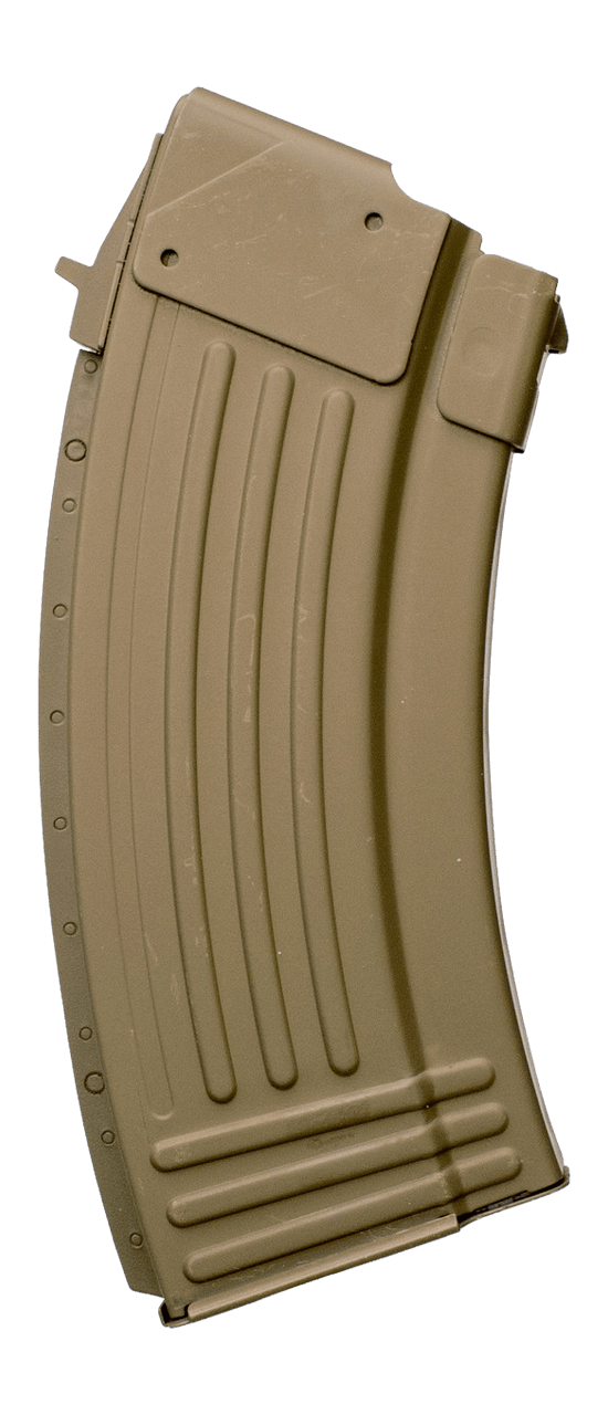 Global Ordnance LLC 810091157695 10rd Fully Ribbed 7.62x39mm Flat Dark Earth Steel