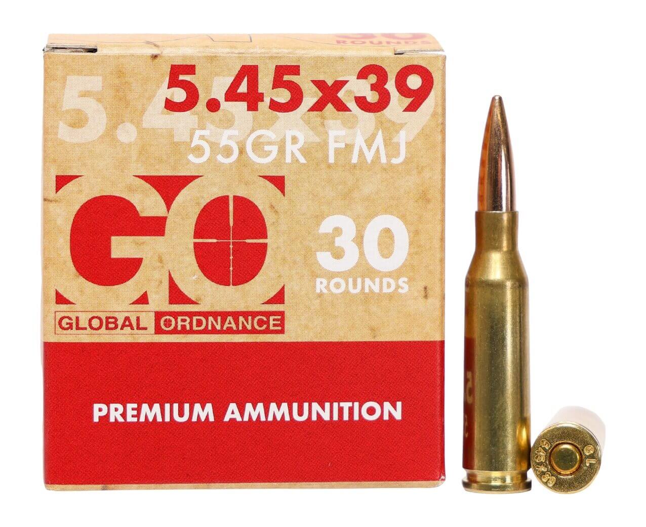 Global Ordnance LLC 197892005456 5.45x39mm 55gr Full Metal Jacket 30 Per Box/30 Case