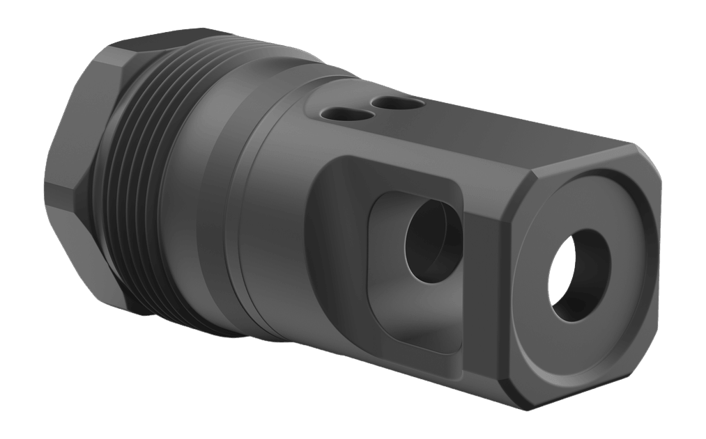 Breek Arms BRK4433 Echo Single Port Plan B 9mm Luger 1/2"x28 Threads Black Stainless Steel 1.75" OAL