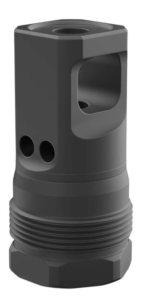 Breek Arms BRK4433 Echo Single Port Plan B 9mm Luger 1/2"x28 Threads Black Stainless Steel 1.75" OAL - Image 2
