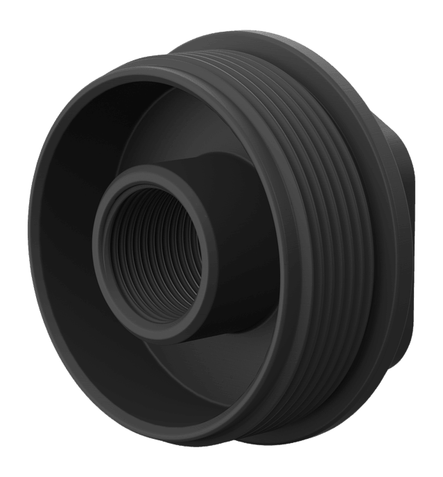 Breek Arms BRK4600 Universal HUB Direct Thread Low Profile 1/2"x28 Threads Black Stainless Steel