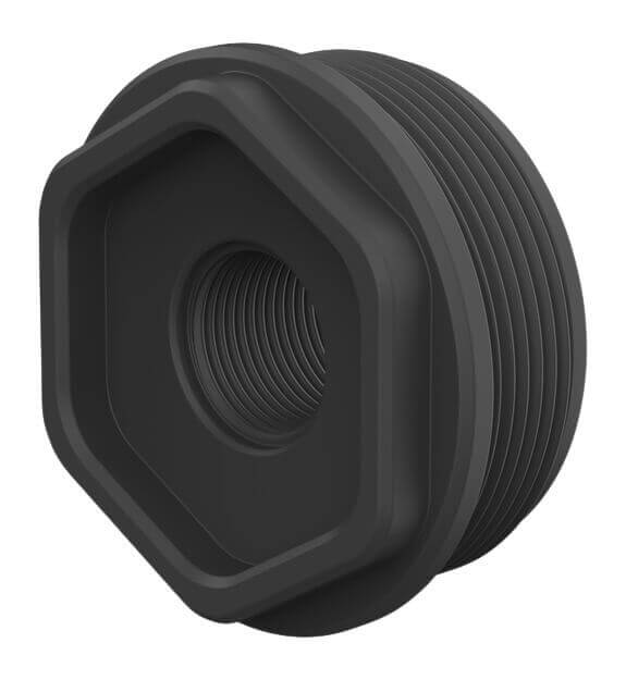 Breek Arms BRK4600 Universal HUB Direct Thread Low Profile 1/2"x28 Threads Black Stainless Steel - Image 2
