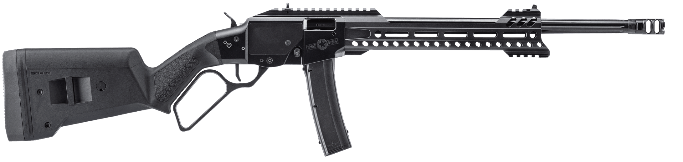 Patriot Ordnance Factory 02543 Tombstone 9mm Luger 20+1 16.50" Black Fluted Threaded Barrel Black Aluminum Receiver w/Picatinny Rail M-LOK Handguard Magpul SGA Black Synthetic Stock