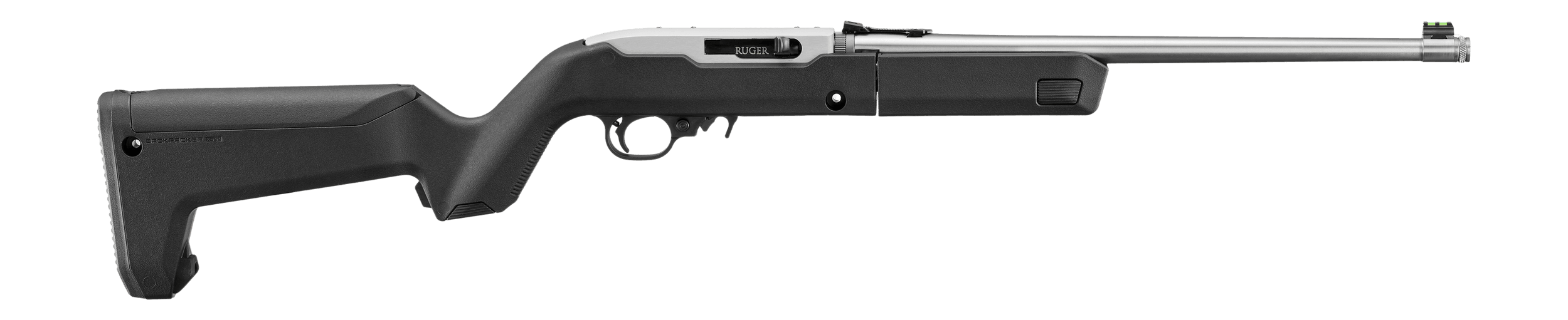 Ruger 32020 10/22 Takedown 22 LR 10+1 16.40" Satin Threaded Barrel Satin Stainless Steel Drilled & Tapped Receiver Black Magpul Hunter X-22 Backpacker Synthetic Stock
