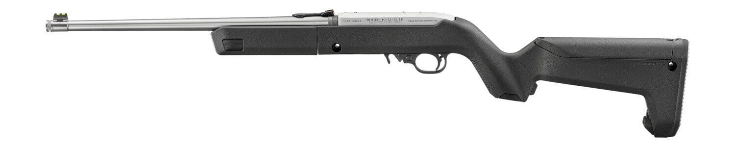 Ruger 32020 10/22 Takedown 22 LR 10+1 16.40" Satin Threaded Barrel Satin Stainless Steel Drilled & Tapped Receiver Black Magpul Hunter X-22 Backpacker Synthetic Stock - Image 3
