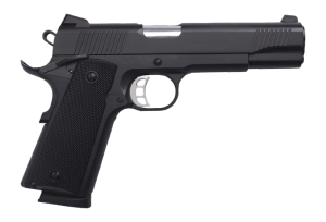 Tisas Arms 10100528 1911 Duty 45 ACP 8+1 5" Stainless Barrel  Black Cerakote Carbon Steel Serrated Slide & Frame w/Beavertail  Black Rubber Grip