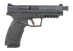 Tisas Arms 15000201 PX-9  9mm Luger 20+1 5.10" Black Threaded Barrel  Black Cerakote Carbon Steel Optic Cut/Serrated Slide & Frame w/Picatinny Rail  Black Rubber Grip  RMR Footprint