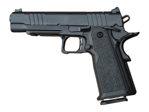 Tisas Arms 12500017 1911 Duty DS 9mm Luger 17+1 5" Black Cerakote Carbon Steel Serrated Slide  Black Cerakote Carbon Steel Frame w/Accessory Rail & Beavertail  Polymer Grip