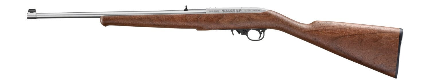 Ruger 32038 10/22 250th Anniversary 22 LR 10+1 18.50" Stainless Steel Barrel Engraved Satin Stainless Steel Drilled & Tapped Receiver American Walnut Fixed Engraved Altamont Stock - Image 3