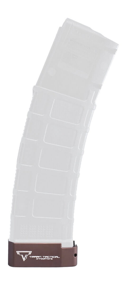 Taran Tactical PMBP-06 Base Pad Fits 223 PMAG +5/+6 Coyote Bronze Aluminum - Image 2
