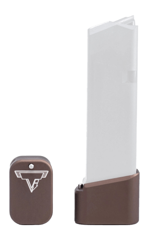 Taran Tactical GBP940C-6 Firepower Base Pad Fits Glock 19/23 Coyote Bronze Aluminum Taran Tactical GBP940C-6 Firepower Base Pad Fits Glock 19/23 Coyote Bronze Aluminum
