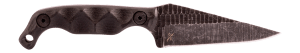 Stroup Knives MINIBG10 Mini  3.50" Fixed Plain Acid Etch 1095 Carbon Steel Blade  Black G10 Handle