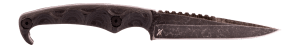 Stroup Knives MK2BNITRILE MK2  4" Fixed Plain Acid Etch 1095 Carbon Steel Blade  Black Nitrile Handle