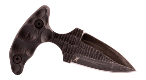 Stroup Knives SD1BG10 SD1  2.50" Fixed Dagger Plain Acid Etch 1095 Carbon Steel Blade  Black G10 Handle