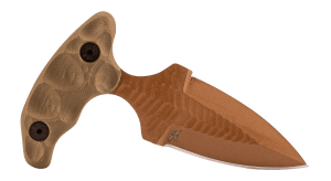 Stroup Knives SD1ODGFDECER SD1  2.50" Fixed Dagger Plain Flat Dark Earth Cerakote 1095 Carbon Steel Blade  OD Green Handle