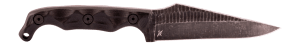 Stroup Knives TU2BG10 TU2  2.50" Fixed Plain Acid Etch Blade  Black G10 Handle