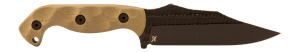 Stroup Knives TU2ODGG10BLKCER TU2  2.50" Fixed Plain Black Cerakote Blade  OD Green Handle