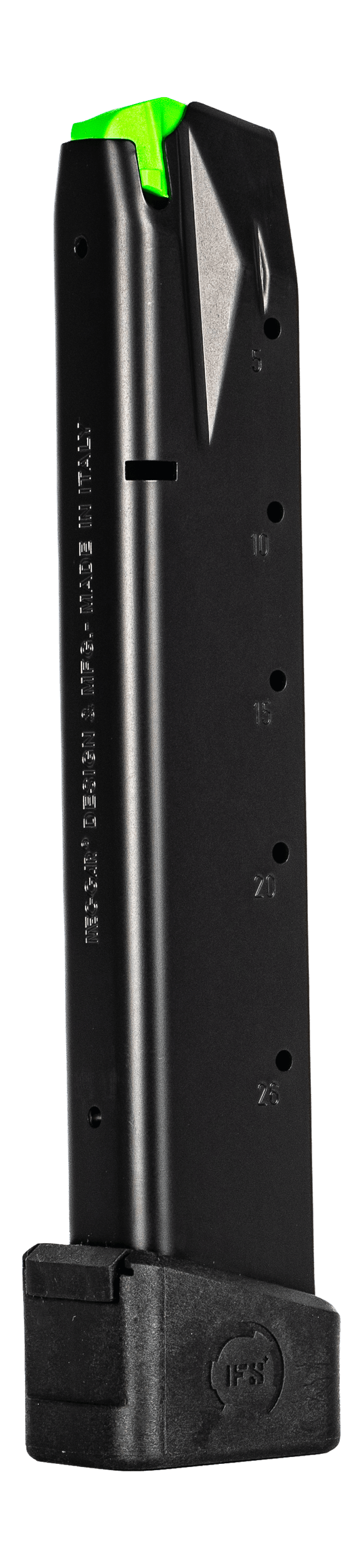 Mec-Gar MGPB9230AFC 30rd Extended 9mmLuger Fits Beretta 92/M9 Black Carbon Steel/Polymer