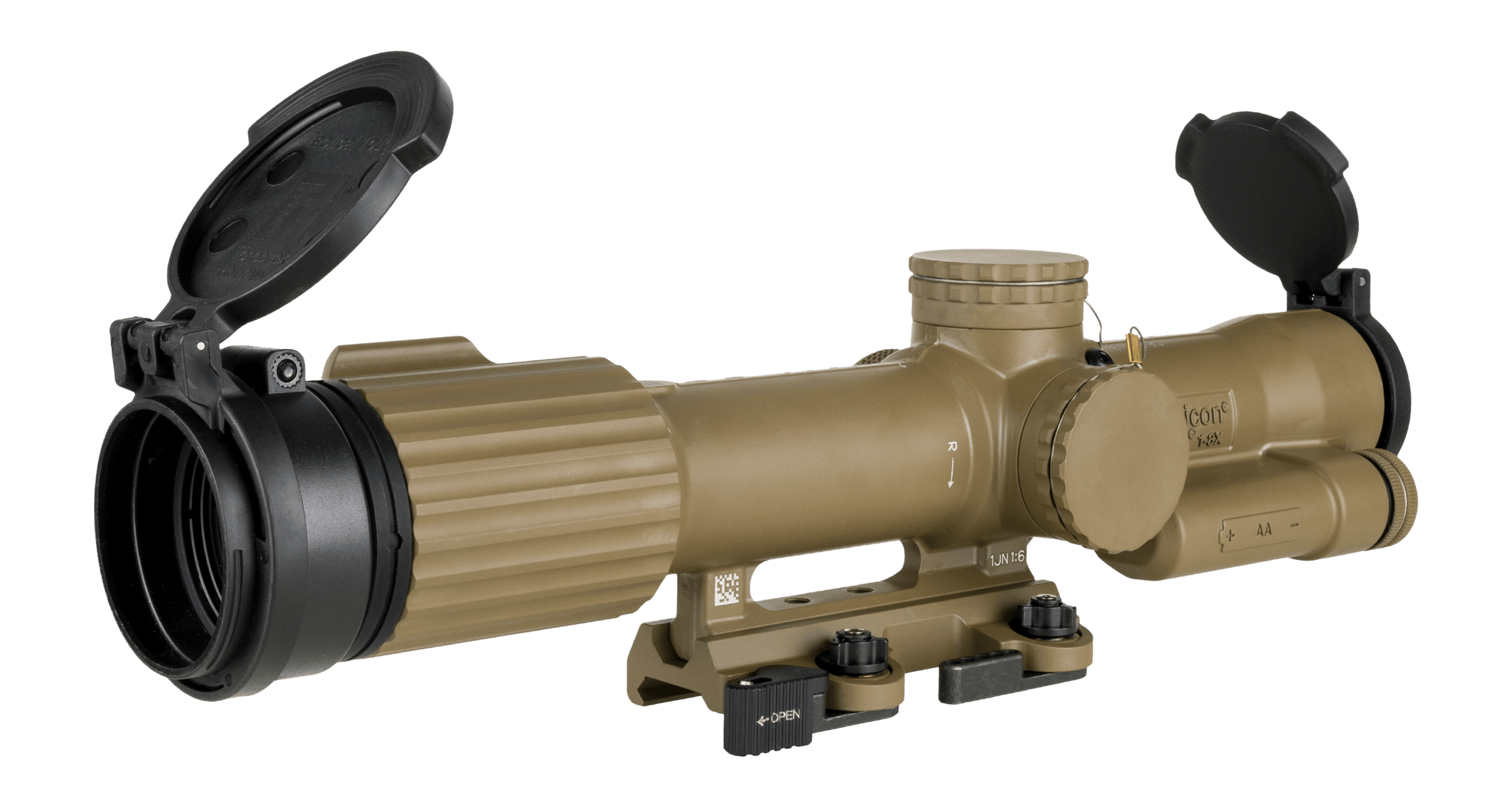 Trijicon 2400025 VCOG Cerakote Flat Dark Earth 1-8x 28mm Illuminated LED Red Dot MRAD Segmented Circle Enhanced Reticle Larue Tactical LT799 Mount