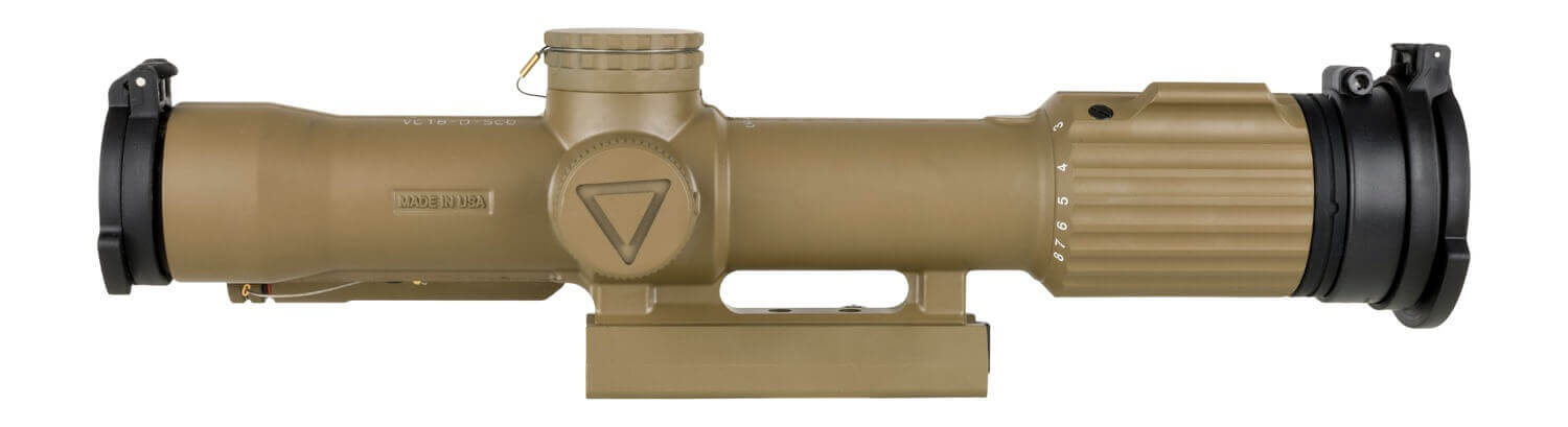 Trijicon 2400025 VCOG Cerakote Flat Dark Earth 1-8x 28mm Illuminated LED Red Dot MRAD Segmented Circle Enhanced Reticle Larue Tactical LT799 Mount - Image 2