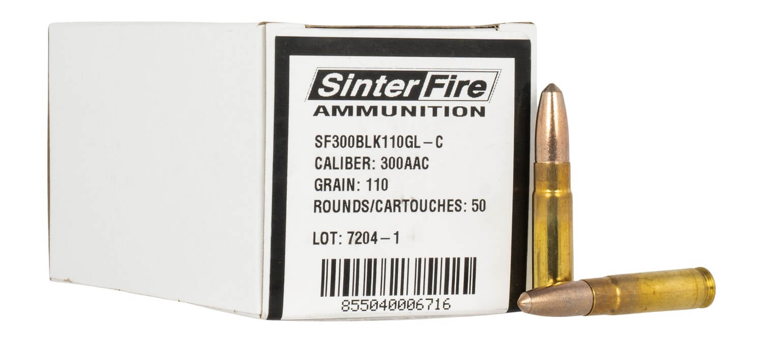 SinterFire Inc SF300BLK110GLC 300Blackout 110gr Lead Free Frangible 50/Box