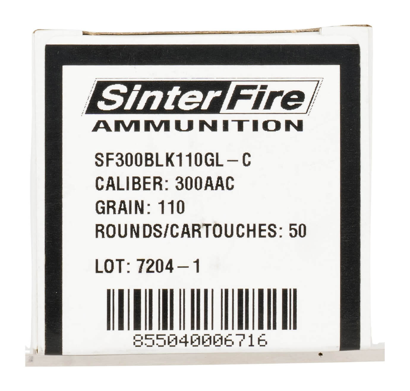 SinterFire Inc SF300BLK110GLC 300Blackout 110gr Lead Free Frangible 50/Box - Image 2