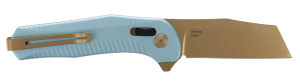 S.O.G SOG12020243 Diverge XR EDC 3" Folding Sheepsfoot Plain PVD D2 Steel Blade  Light Blue Anodized Aluminum Handle