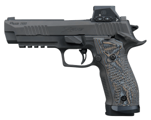 Sig Sauer 226X59XTMSAORXSL P226 XFive Extreme 9mm Luger 20+1 5" Bull Barrel  Black Nitron Stainless Steel Serrated w/Optic Slide  Black Nitron Stainless Steel Frame w/Beavertail & Picatinny Rail  Custom Hogue G10 Piranha Grip  Sig ROMEO-X SIG-LOC