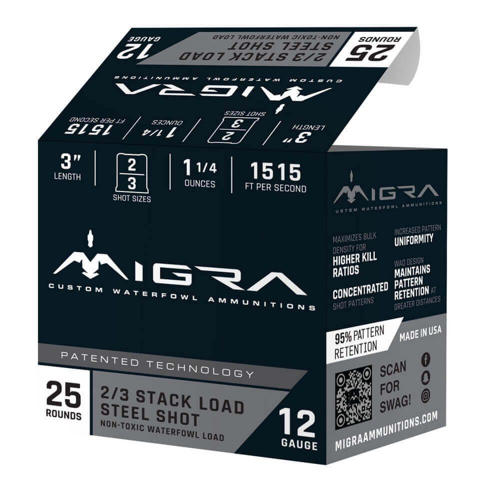 Migra Ammunitions M12AS23 12Gauge 3" 1 1/4oz 2/3Shot 25 Per Box/10 Case - Image 2