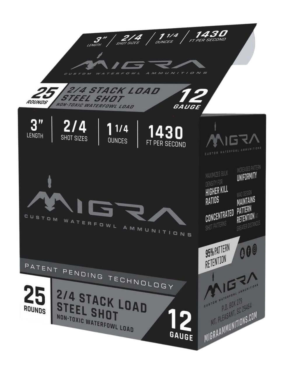 Migra Ammunitions M12AS24 12Gauge 3" 1 1/4oz 2/4Shot 25 Per Box/10 Case - Image 2