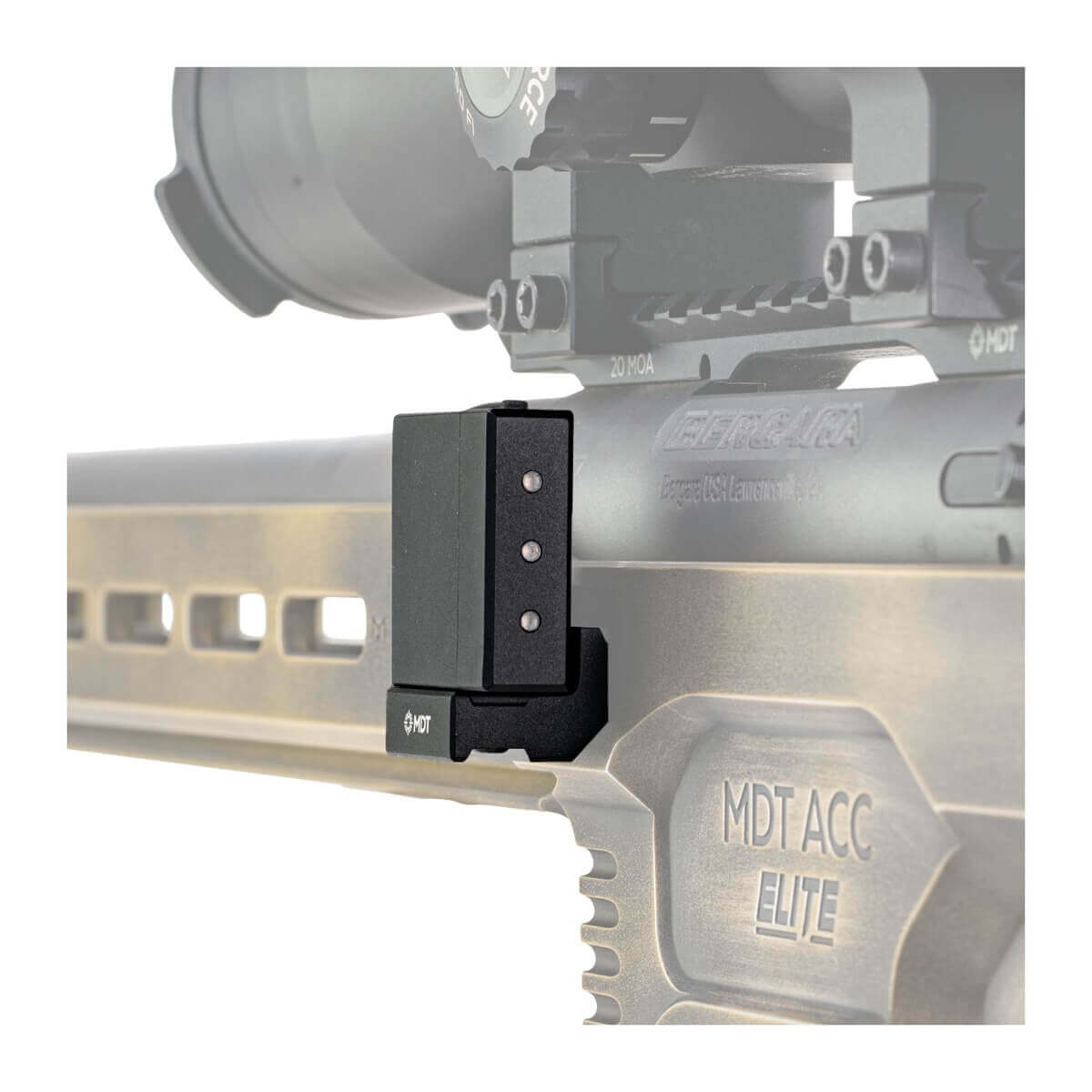 Mdt Sporting Goods Inc 109942BLK M-LOK Black Aluminum 0.81" High 0.88" Long V-Mount Mount - Image 2